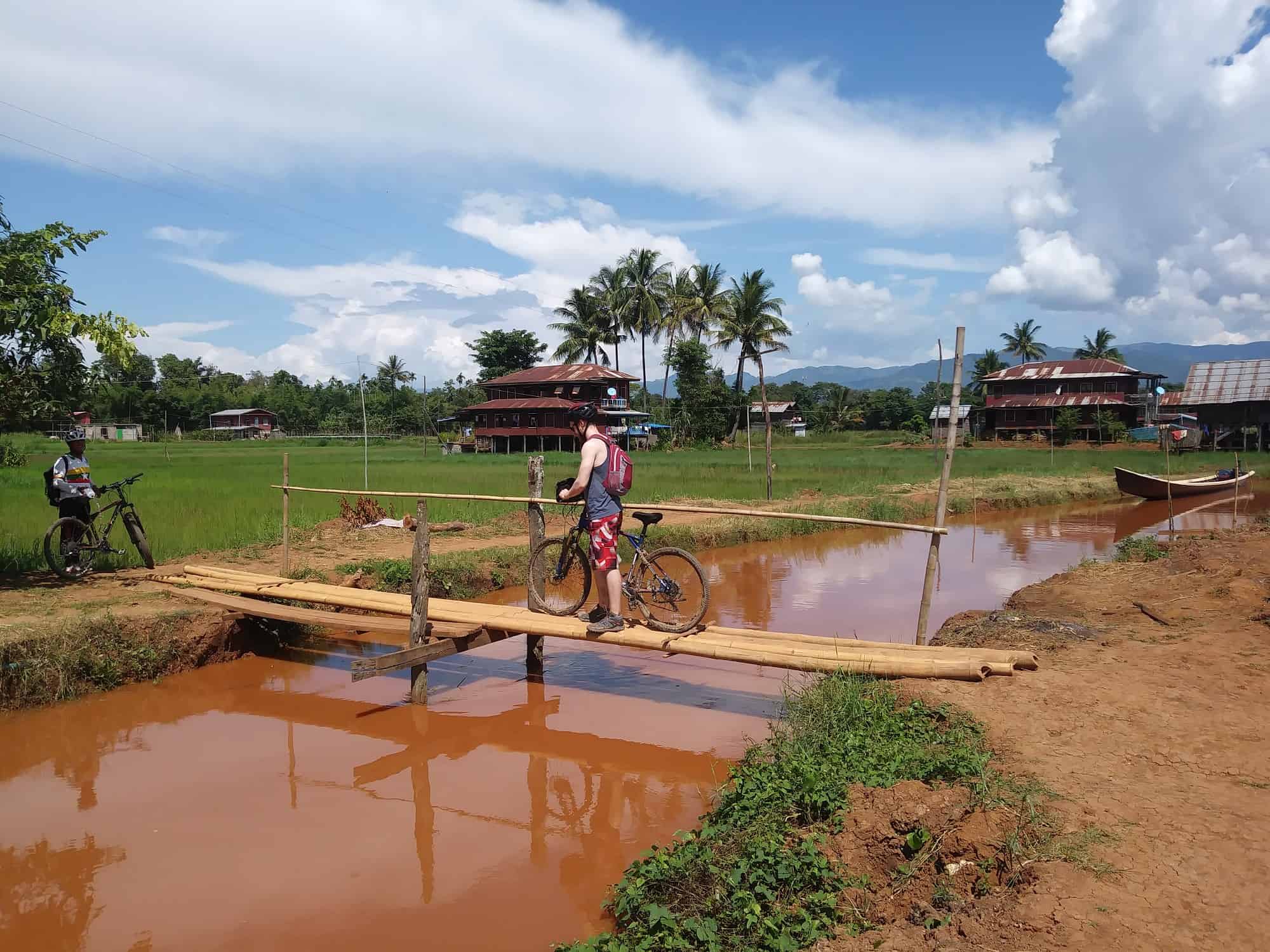 Cycling at Inle Lake