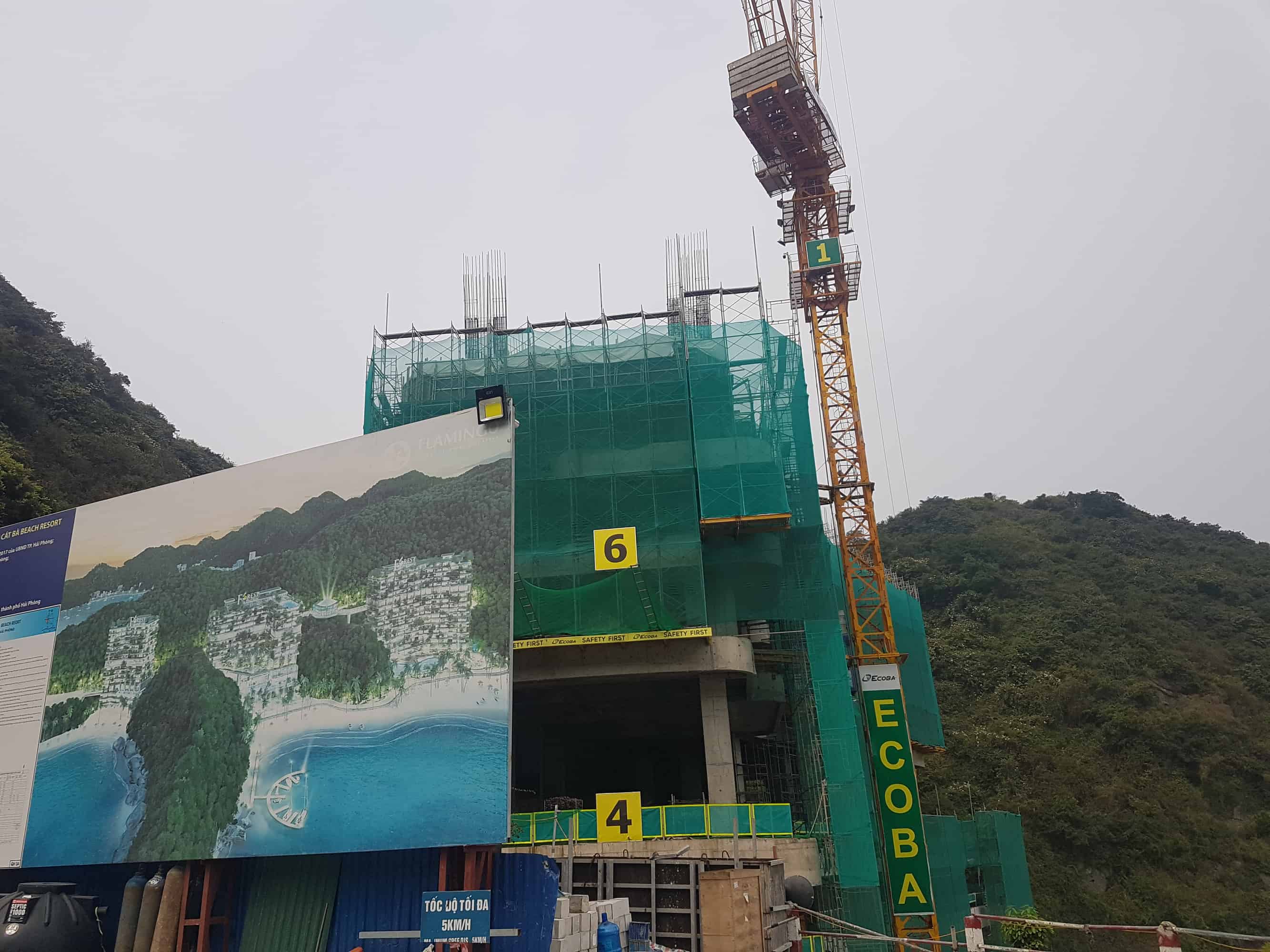 Construction Site on Cat Co Beach, Cat Ba Island, Vietnam