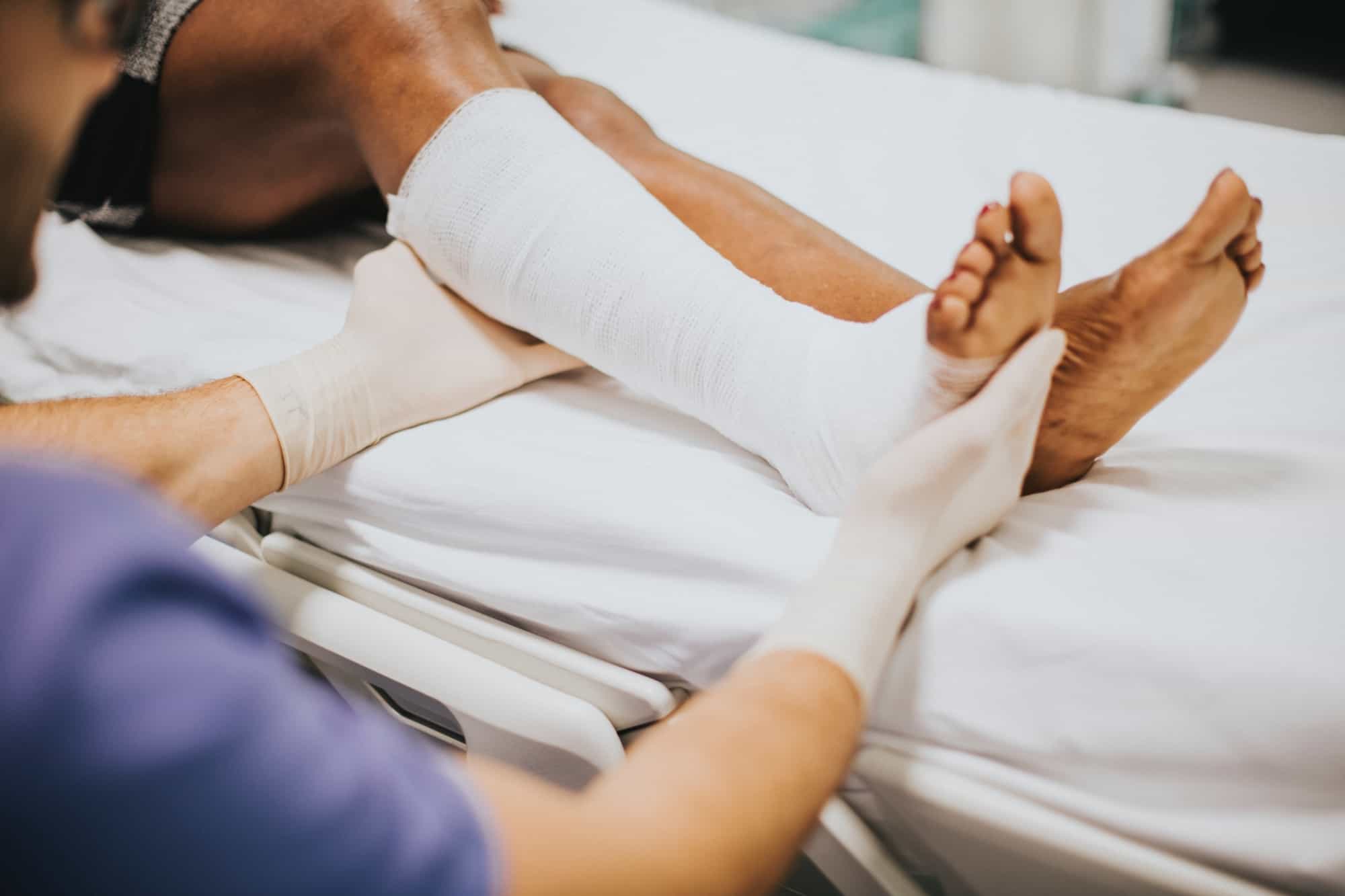 At the hospital after an accident