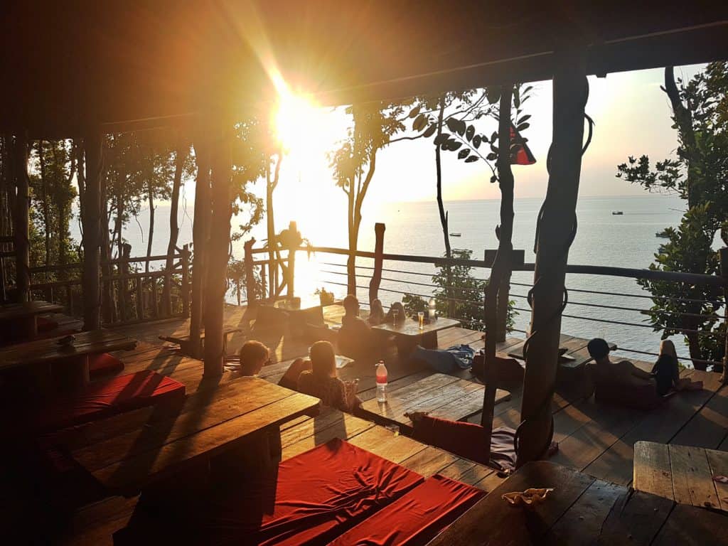 Sunset from The Cliff Hostel, M'Phai Bay, Koh Rong Sanloem