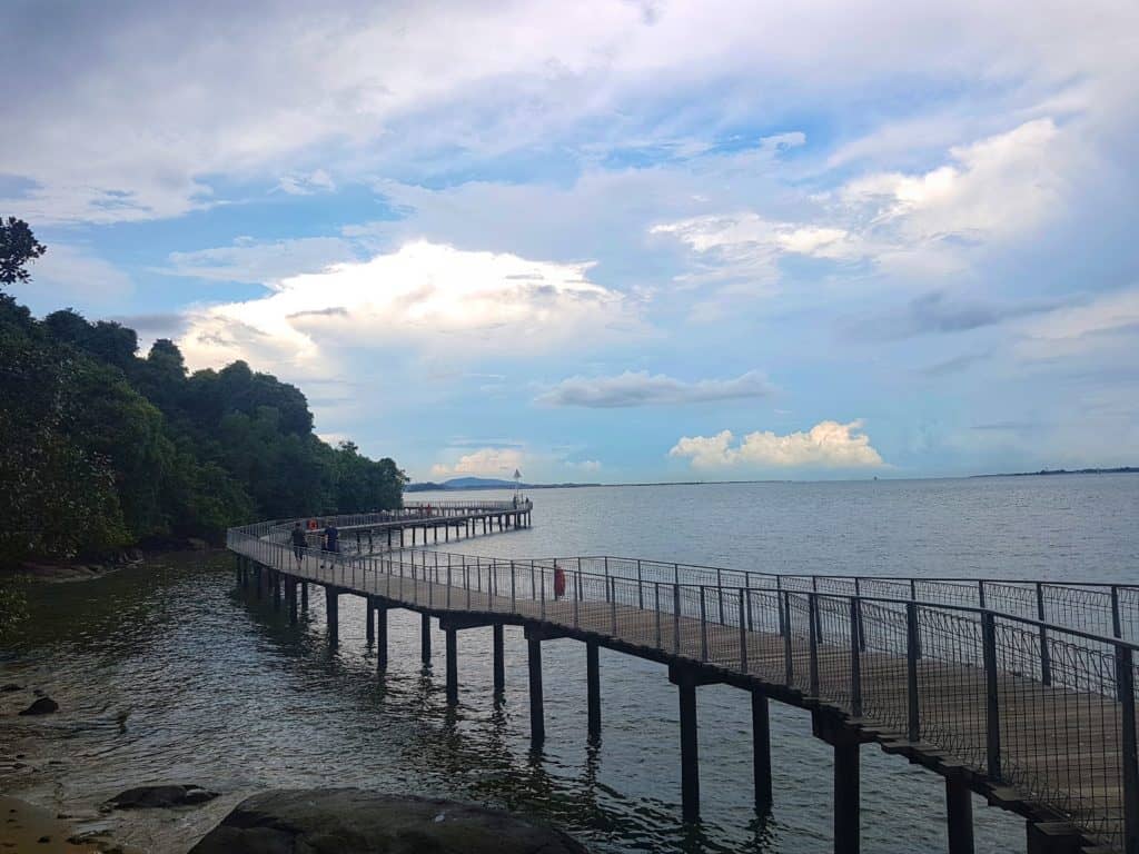 Seaside walk on Pulau Ubin island, Singapore