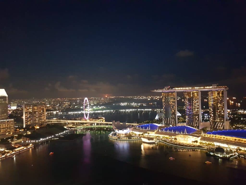 View on the bay from the Empire Lounge, Singapore